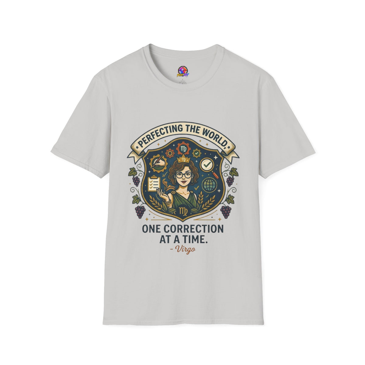 Virgo T‑Shirt — "Perfecting the World One Correction at a Time" Zodiac Tee
