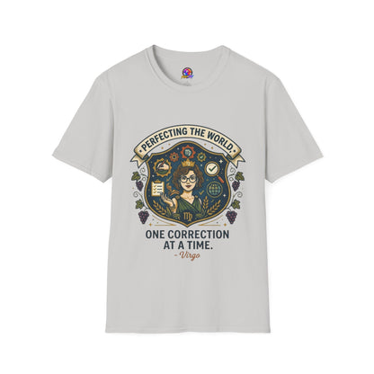 Virgo T‑Shirt — "Perfecting the World One Correction at a Time" Zodiac Tee