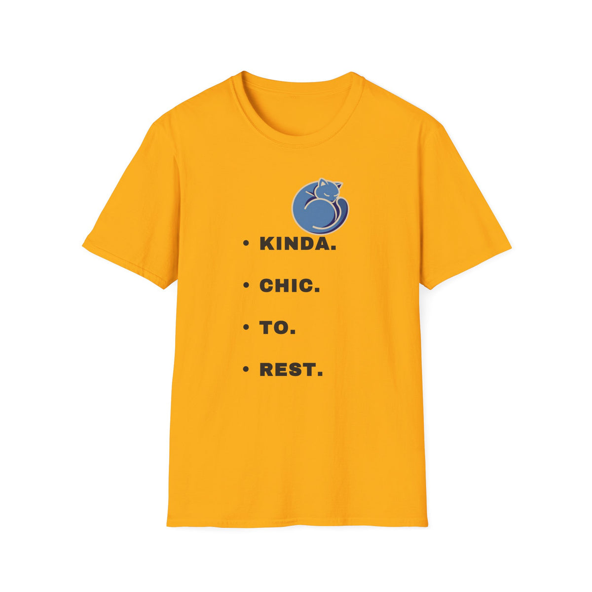 T-Shirt — "Kinda. Chill. To. Rest." Cat Graphic Relaxed Tee - Trending Now - September 2026