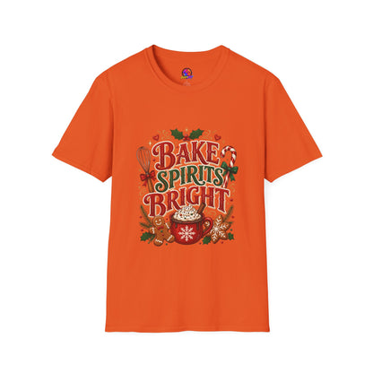 Bake Spirits Bright Holiday T-Shirt — Christmas Baking Graphic Tee