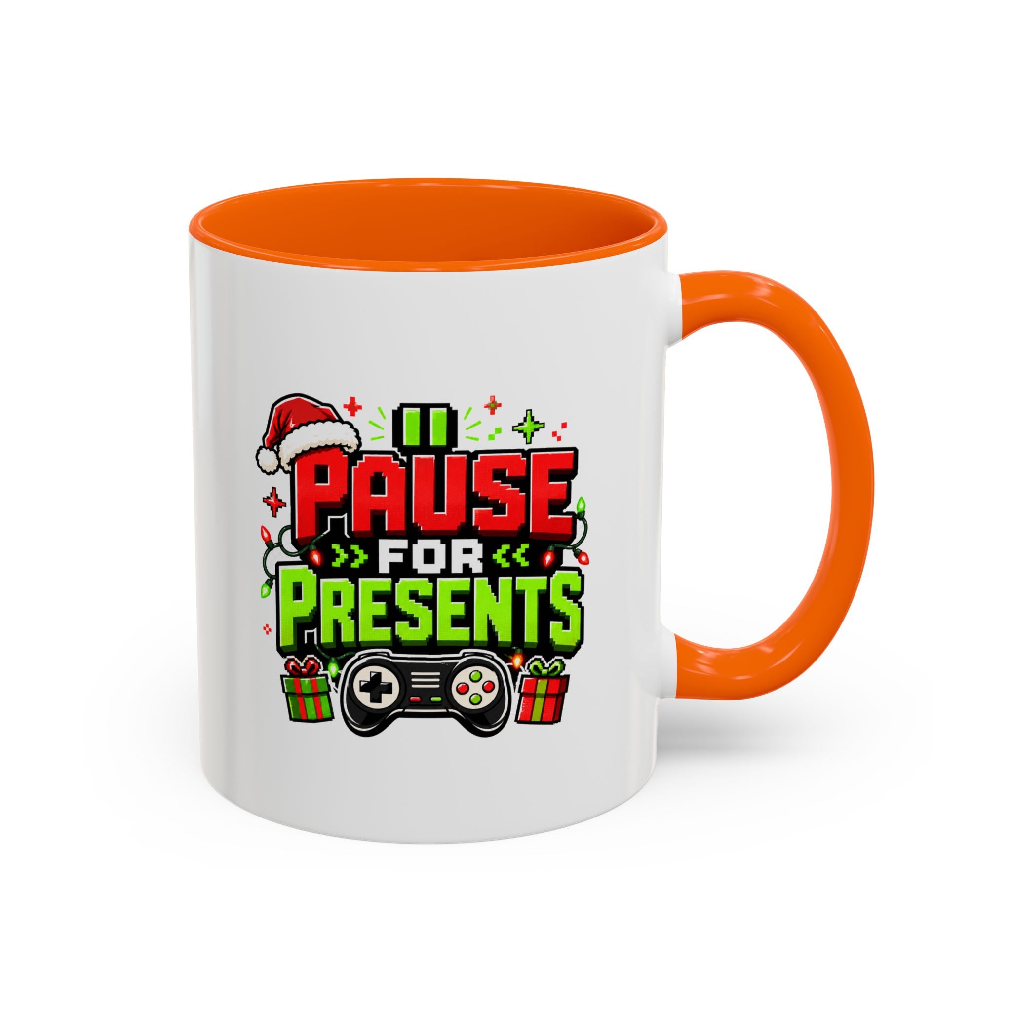 Modern Day Christmas Pause for Presents Christmas Gamer Coffee Mug