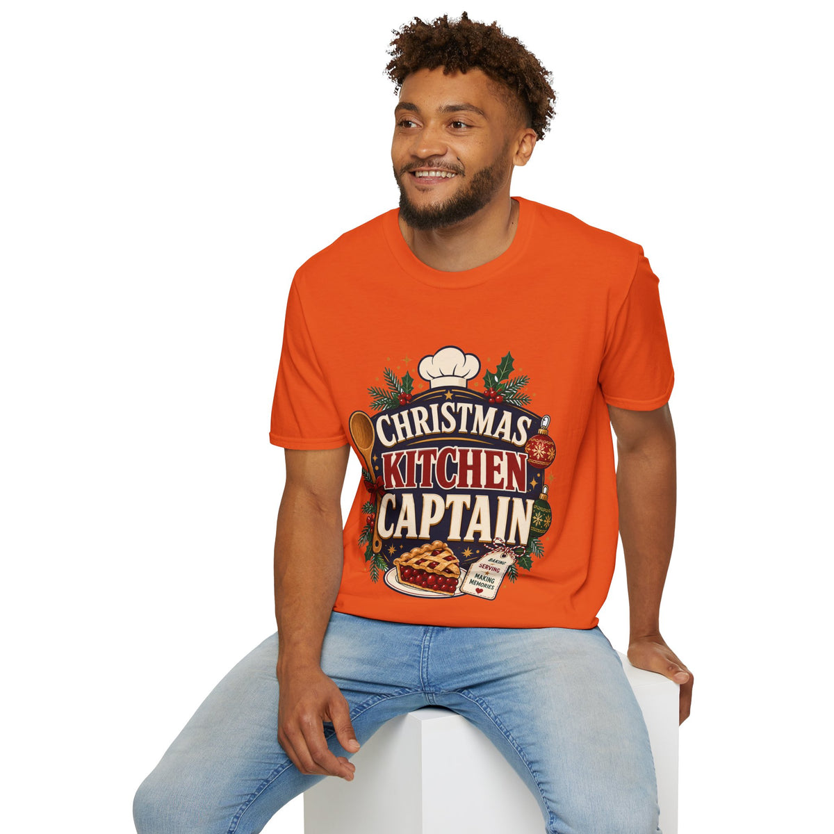 Christmas Kitchen Captain T-Shirt — Festive Holiday Cooking Tee