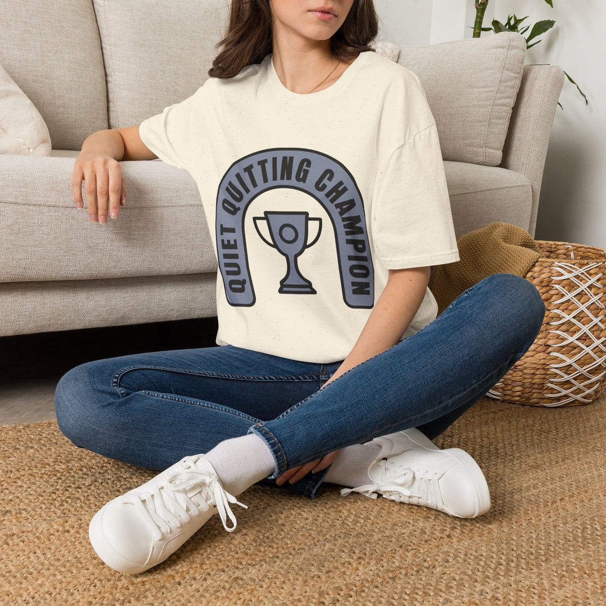 Quiet Quitting Champion T-Shirt — Funny Workplace Trophy Tee - Trending Now - August 2026