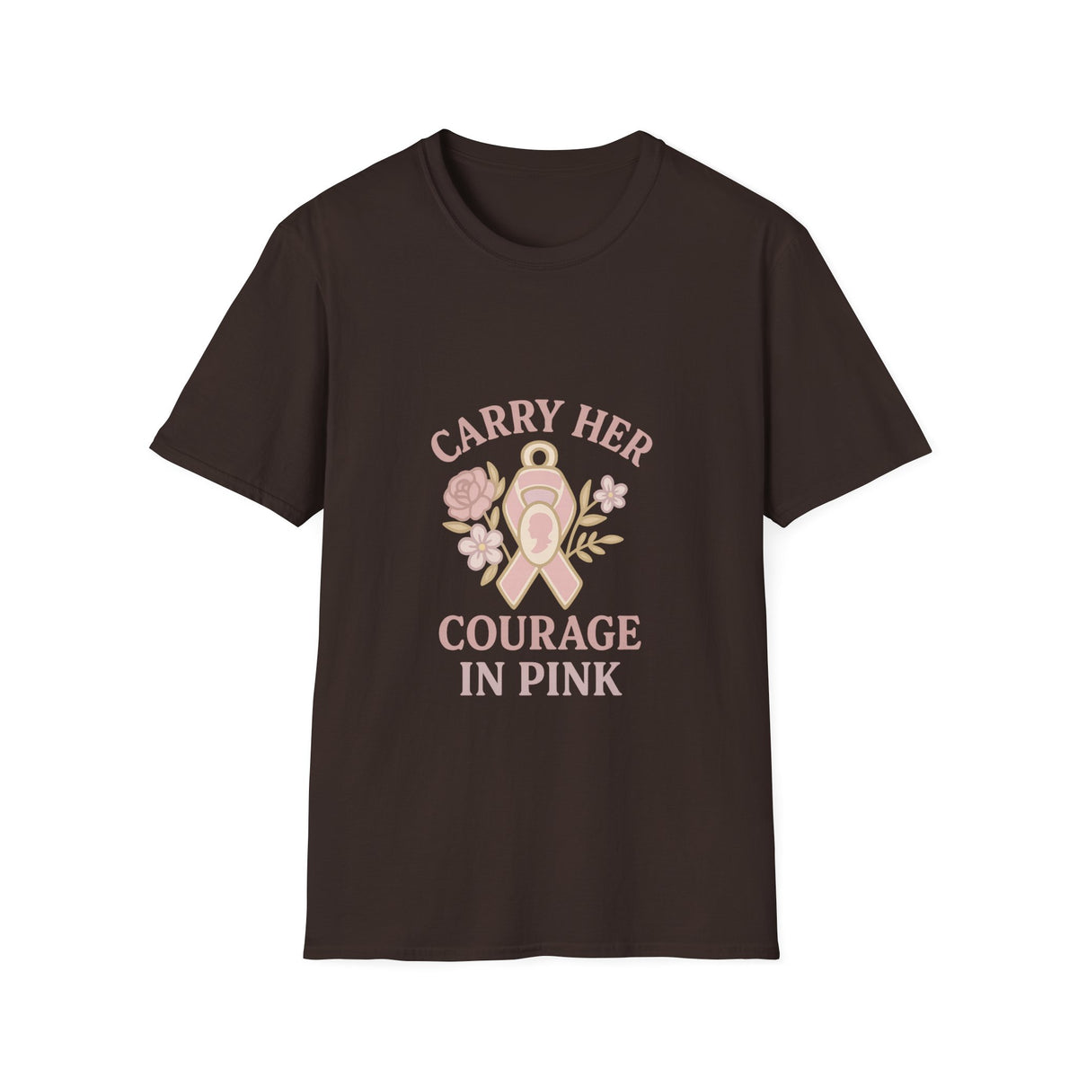 T-Shirt — "Carry Her Courage in Pink" Floral Breast Cancer Awareness Tee - Trending Now - October 2026