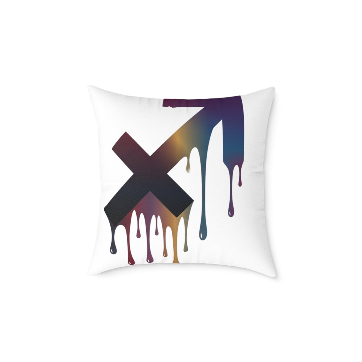 Dripping Sagittarius Zodiac Astrological Square Poly Canvas Pillow
