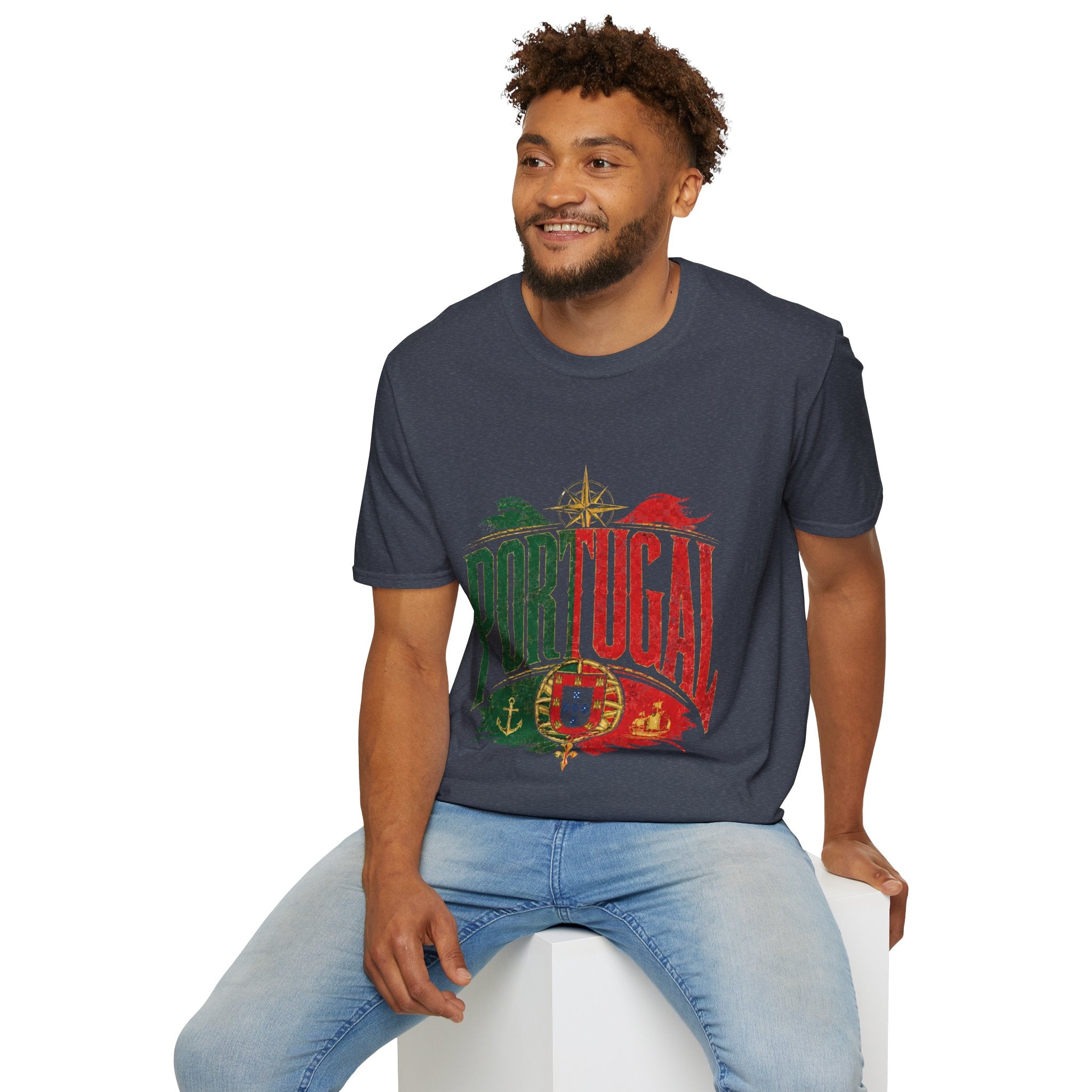 Portugal Vintage Compass T-Shirt — Retro Portuguese Flag Travel Tee