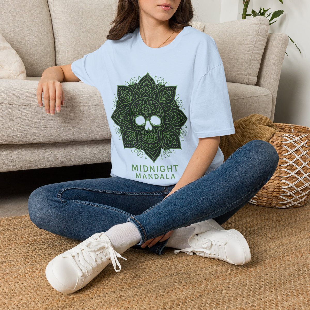 Mandala Skull T-Shirt — Midnight Mandala Floral Skull Tee - Trending Now - August 2026