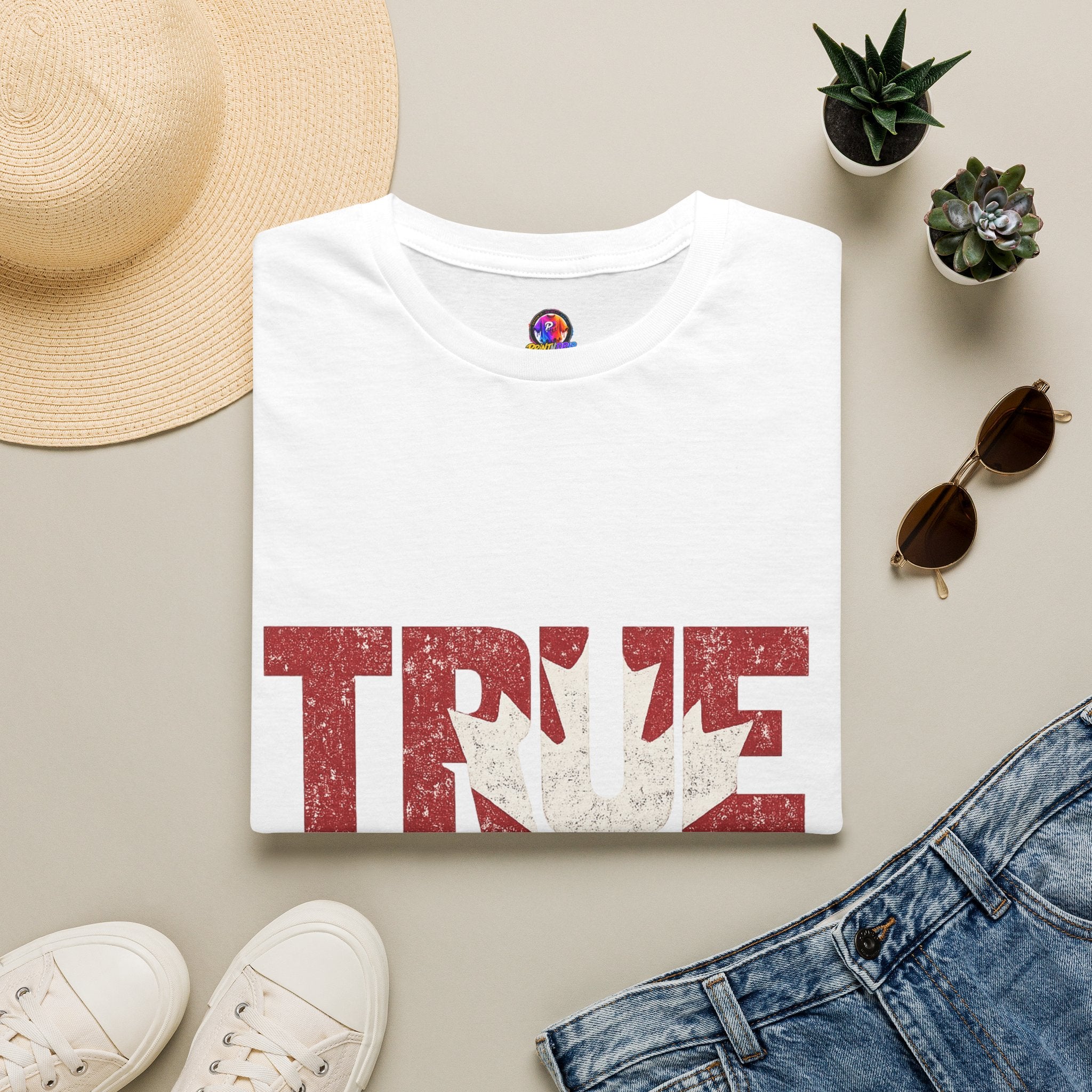 Canada True North Football T-Shirt — Vintage Canadian Leafs Sports Tee