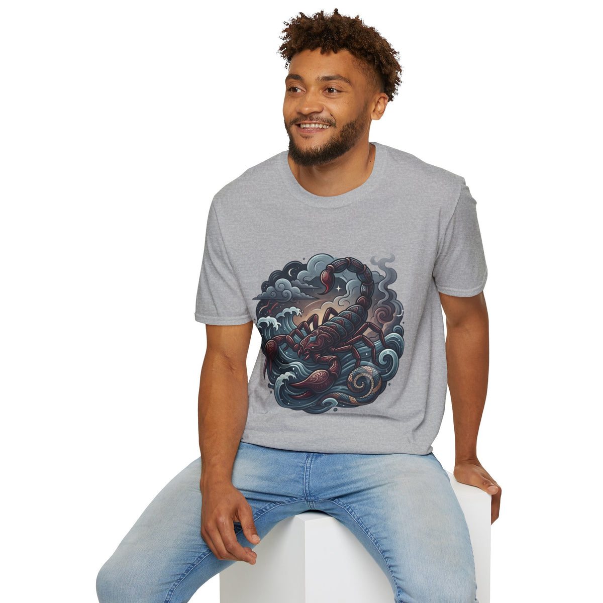 Scorpion Wave T-Shirt — Nautical Tattoo-Inspired Sea Scorpion Design