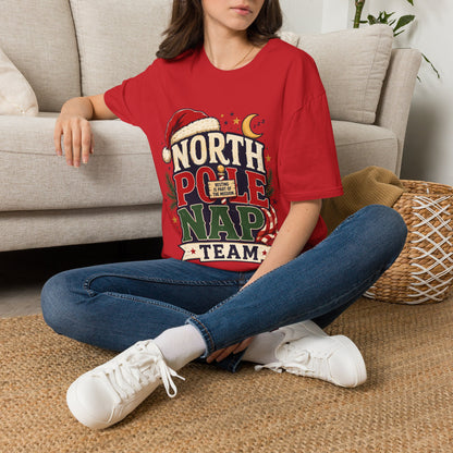 North Pole Nap Team T-Shirt — Funny Christmas Sleepy Holiday Tee