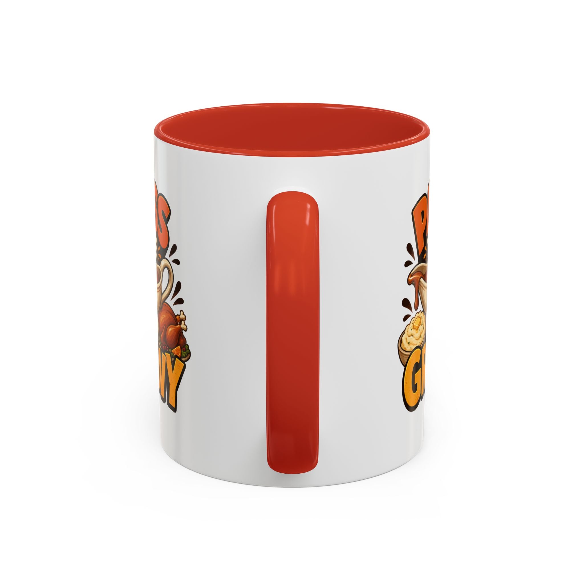 Thanksgiving Mug Pass the Gravy Coffee Mug — Thanksgiving Turkey & Gravy Bowl Accent Mug