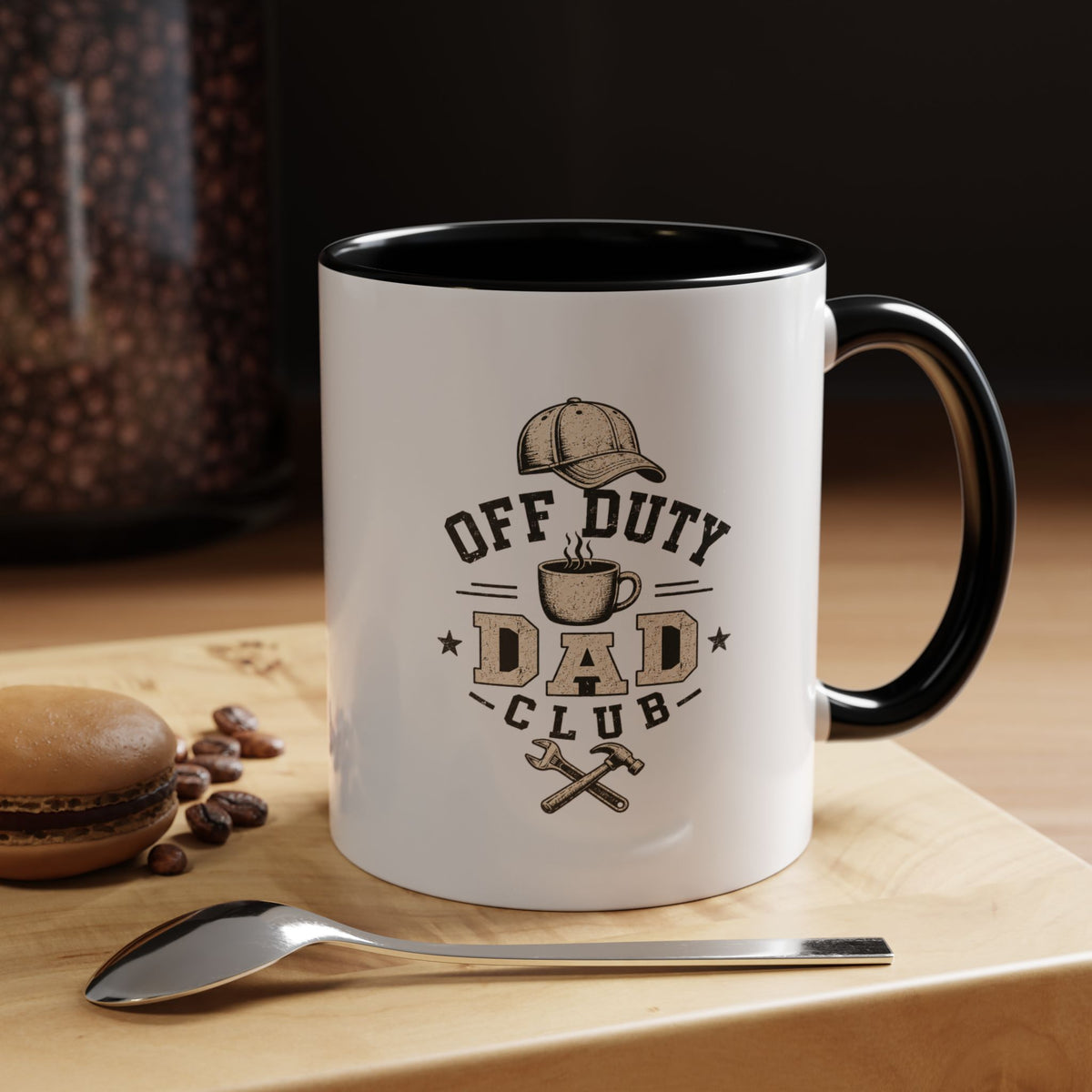 Milo Bailey Dog Dad Mom Off Duty Dad Club Coffee Mug — Funny Father’s Day Accent Mug