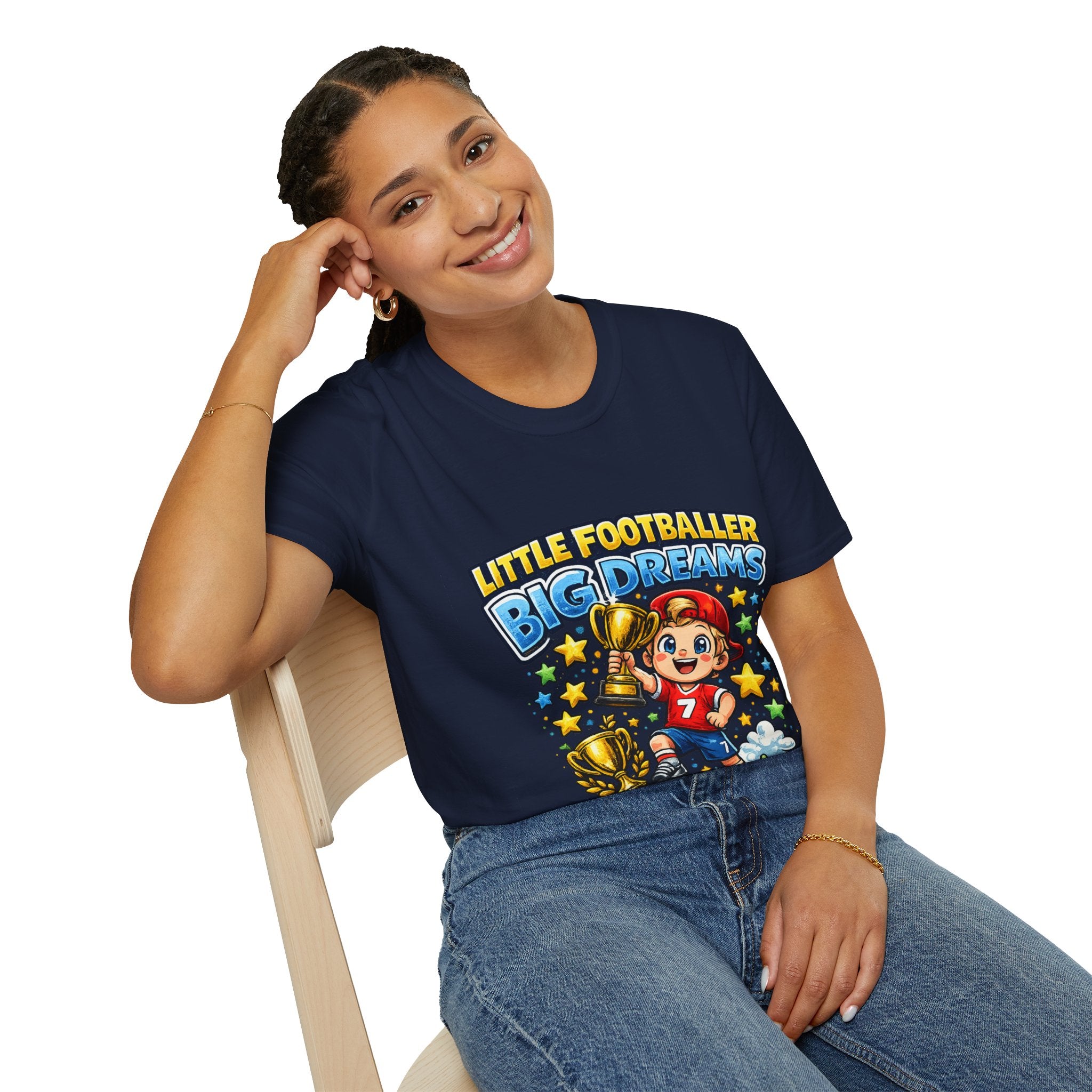 Kids Football T‑Shirt — "Little Footballer Big Dreams" Graphic Tee