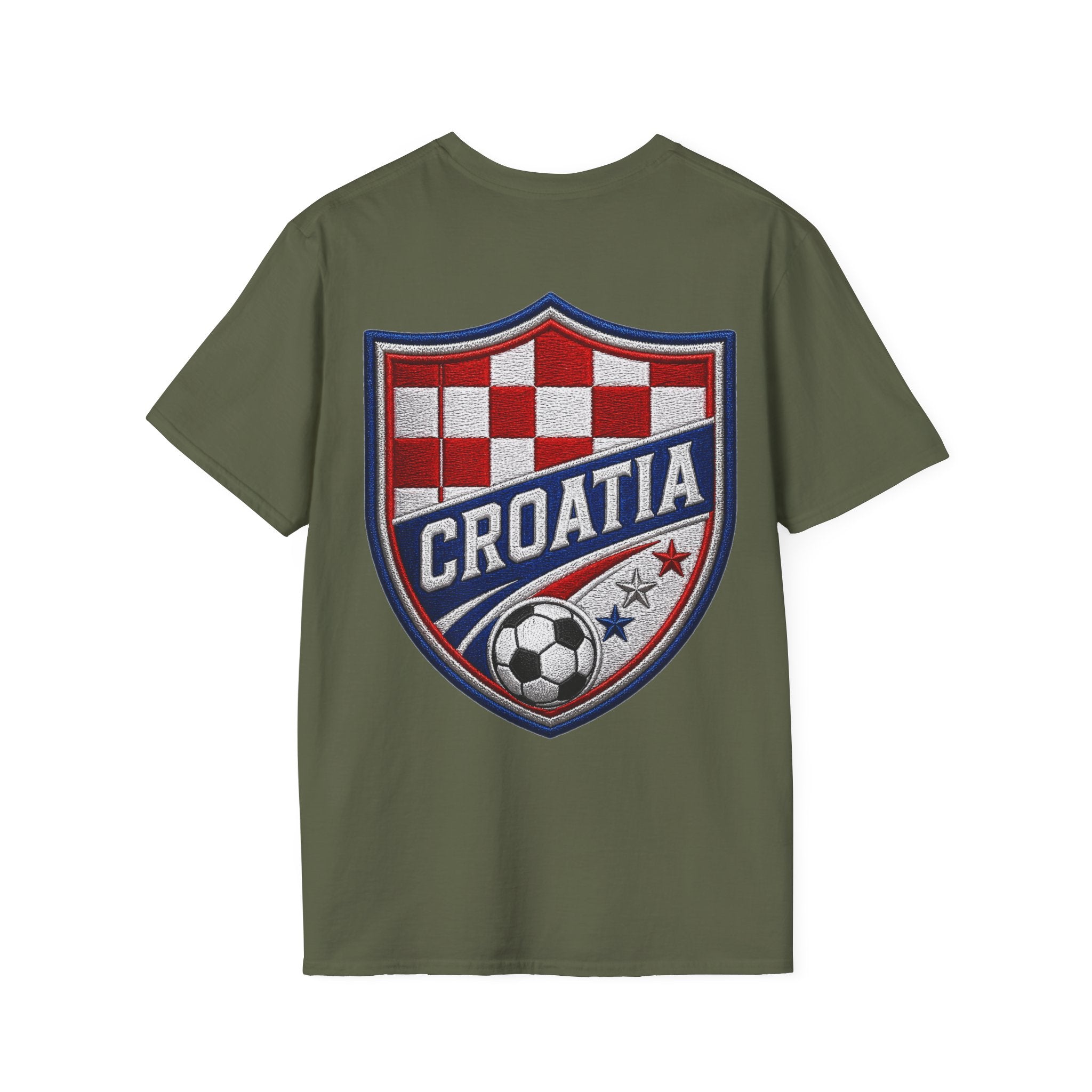 Checkered Glory T-Shirt — Croatia Soccer Fan Tee