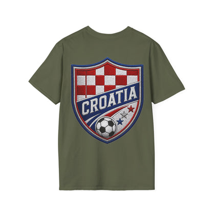 Checkered Glory T-Shirt — Croatia Soccer Fan Tee