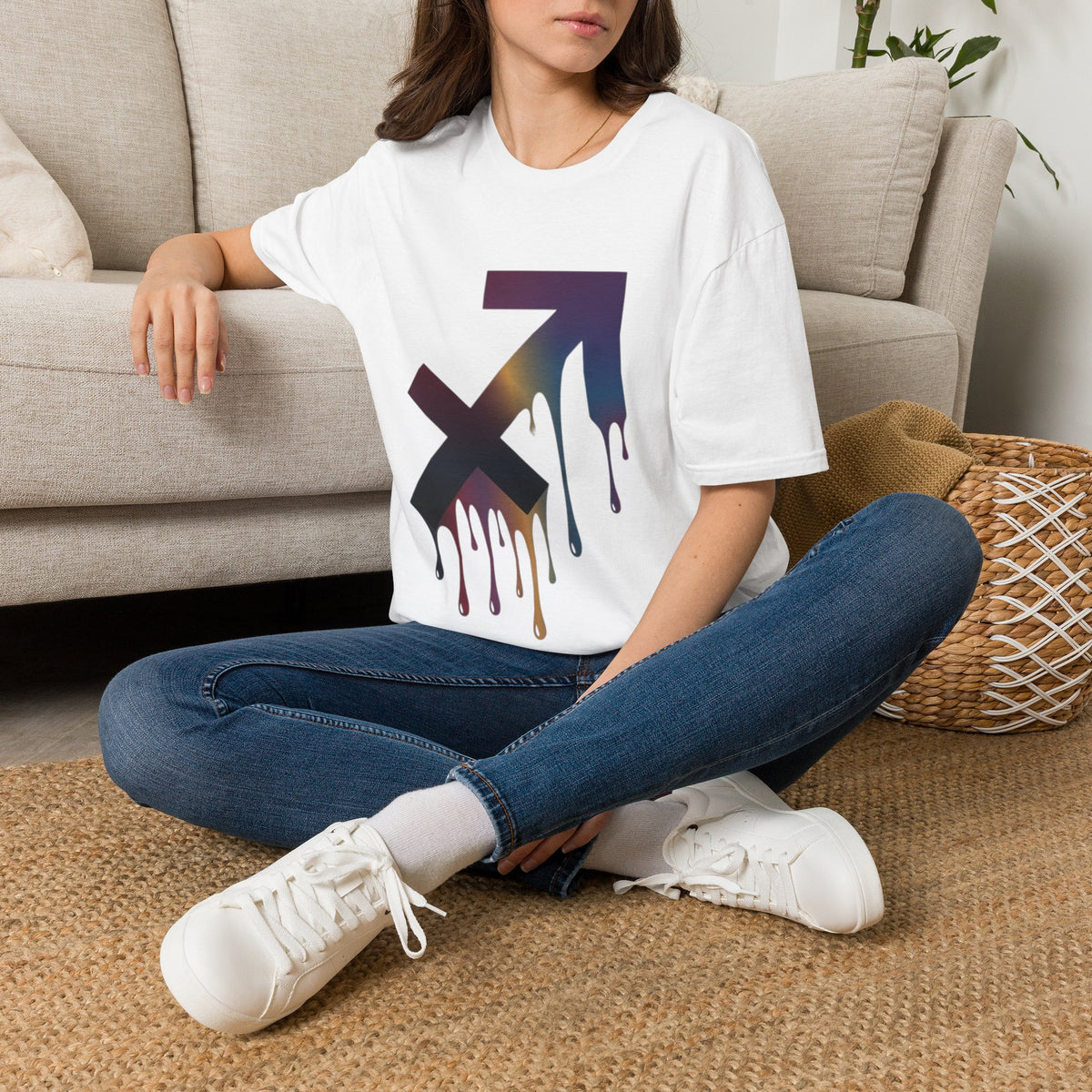 Sagittarius Drip T-Shirt — Gradient Astrological Arrow Tee