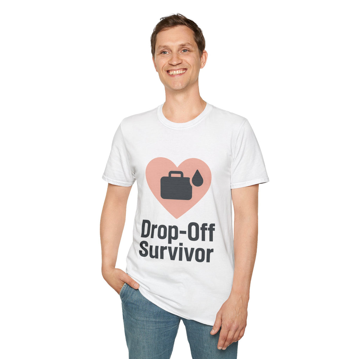 Drop-Off Survivor T-Shirt — Heart & Inkjet Printer Rescue Tee - Trending Now - August 2026