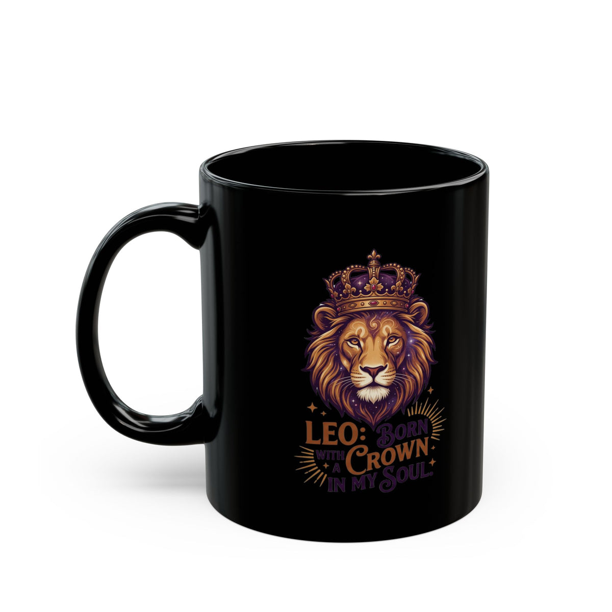 Leo King Crown Mug — Zodiac Lion Coffee Cup for Leo Pride