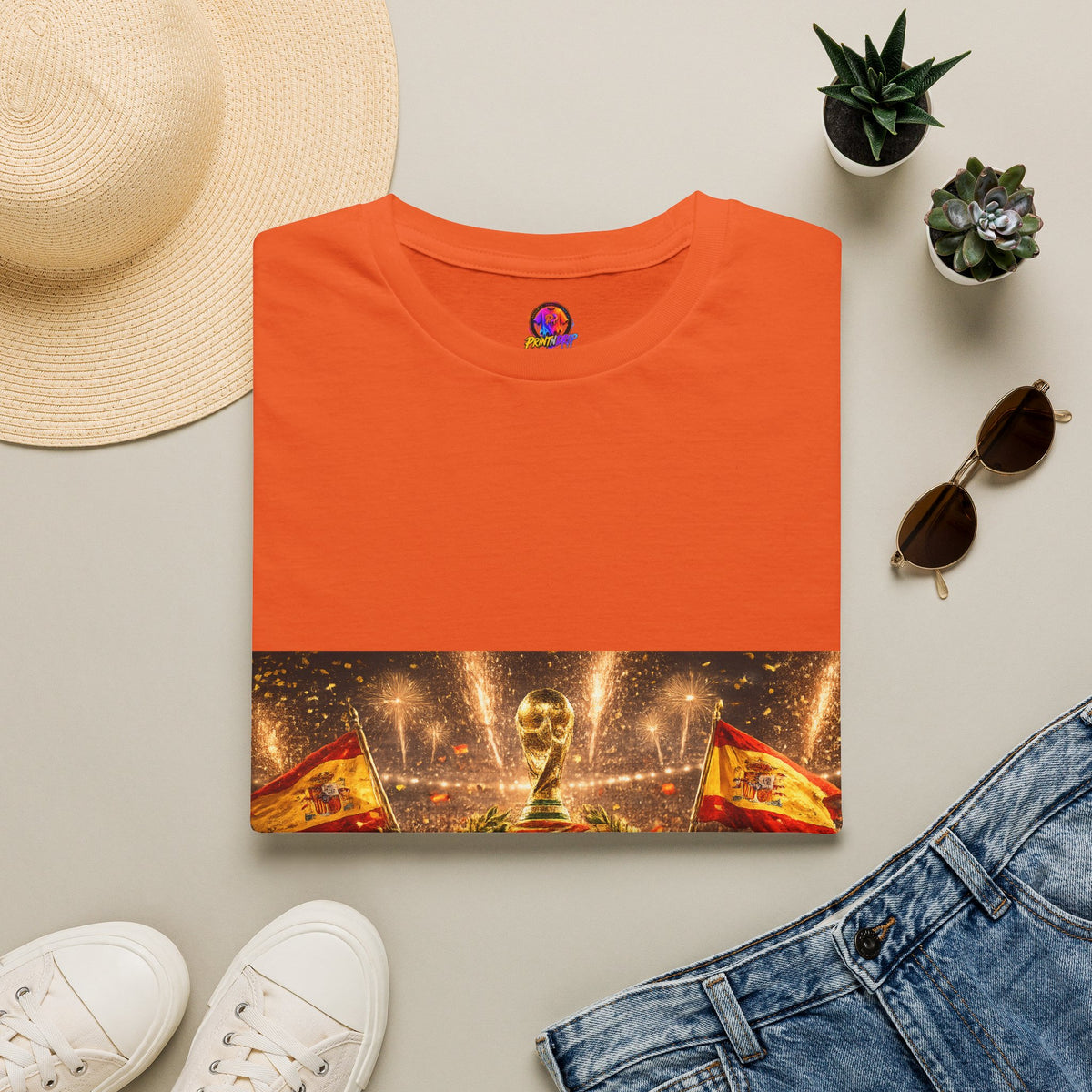 World Cup Champions T-Shirt — Spanish Football Victory Design