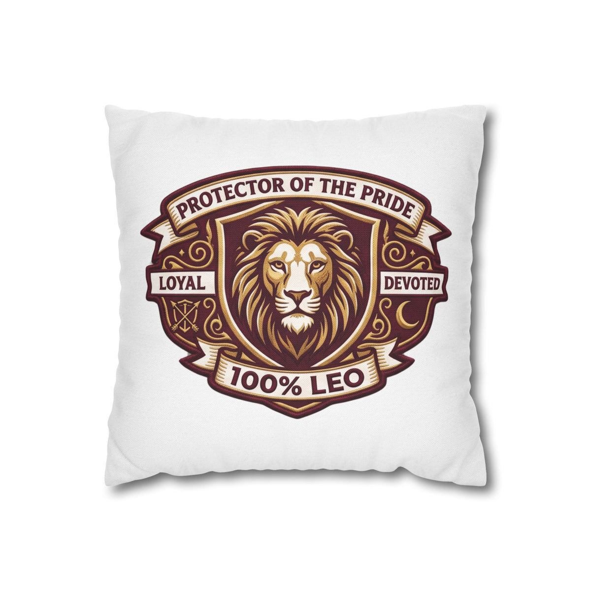 Leo Zodiac Loyal Devoted Spun Polyester Square Pillowcase