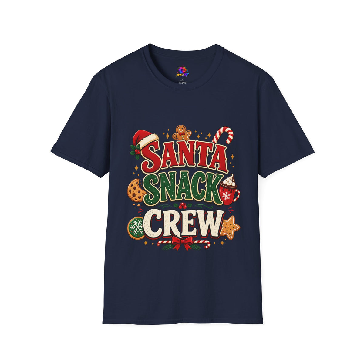 Santa Snack Crew T-Shirt — Christmas Cookie Holiday Tee