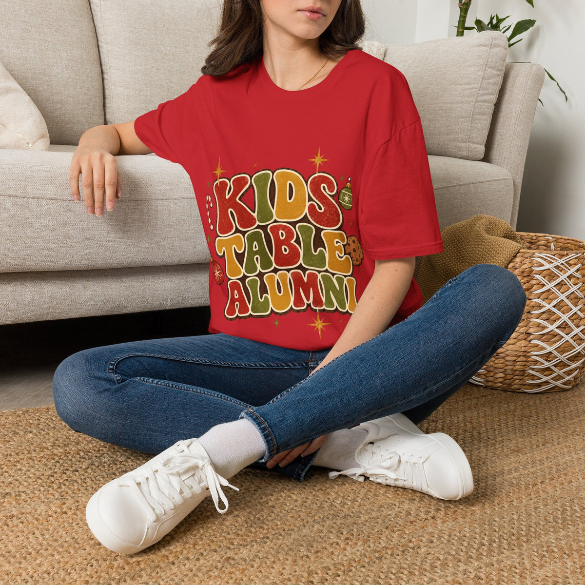 Kids Table Alumni T-Shirt — Retro Holiday Family Dinner Tee