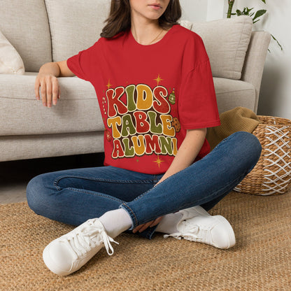 Kids Table Alumni T-Shirt — Retro Holiday Family Dinner Tee