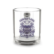 Cancer Zodiac Glass Mug — "Fiercely Loyal, Deeply Rooted" 10oz