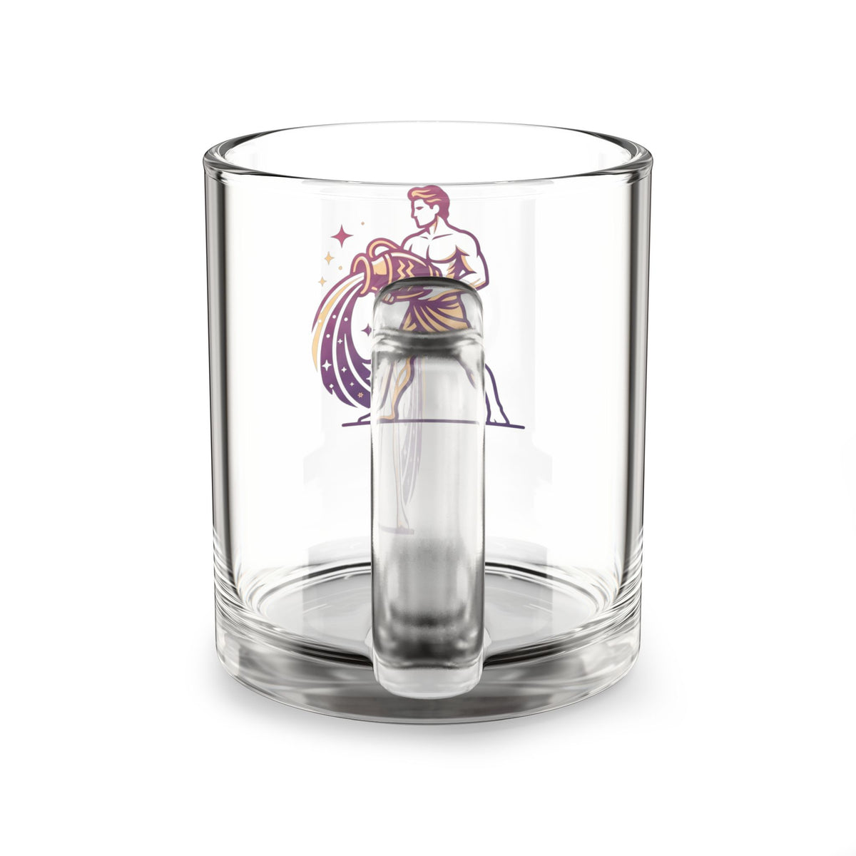 Aquarius Zodiac Glass Mug — 10oz Horoscope Coffee Cup