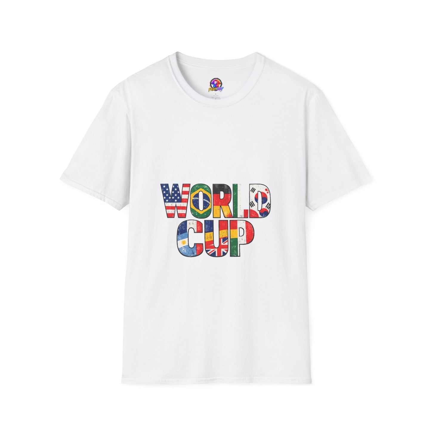 World Cup Flag Graphic T-Shirt — 'WORLD CUP' International Soccer Fans Tee