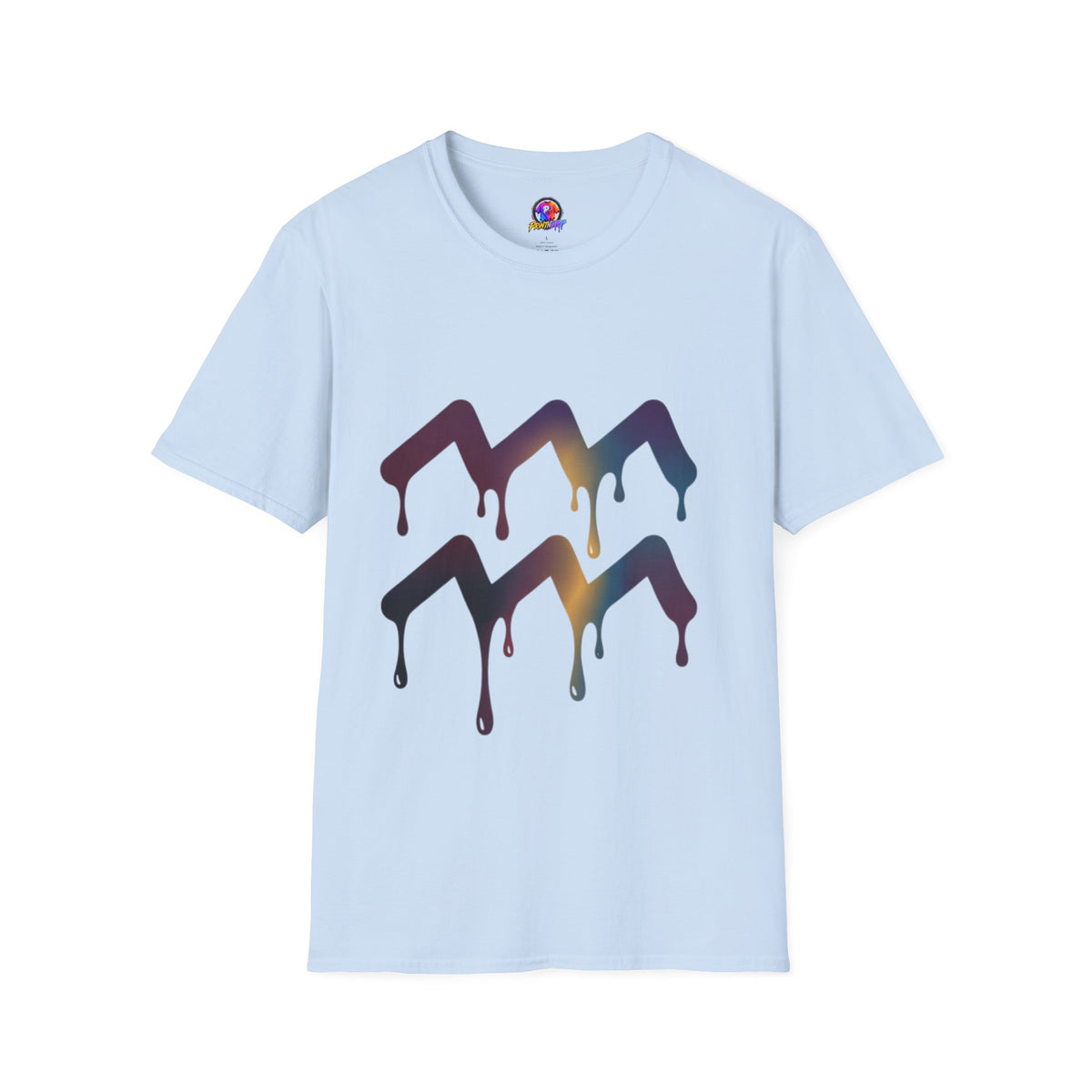 Dripping Mountain Graphic Tee — Vaporwave Sunset T-Shirt