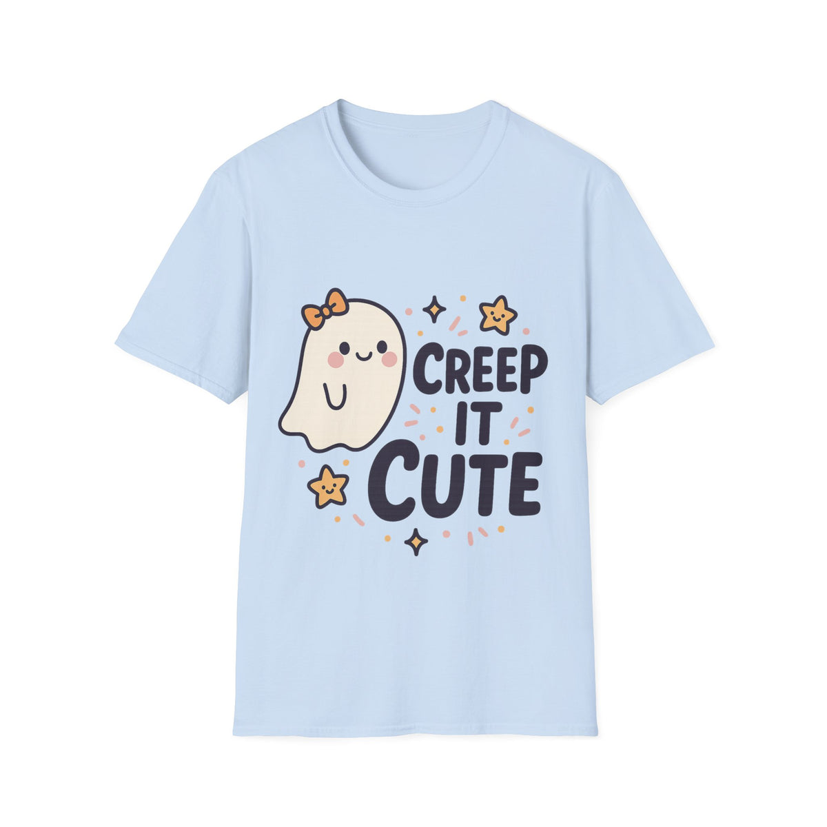"Creep It Cute" Funny Ghost Tee | Pastel Spooky Season Halloween T-Shirt - Trending Now - September 2026