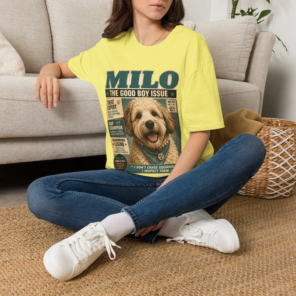 Milo 'The Good Boy Issue' Dog Magazine T-Shirt