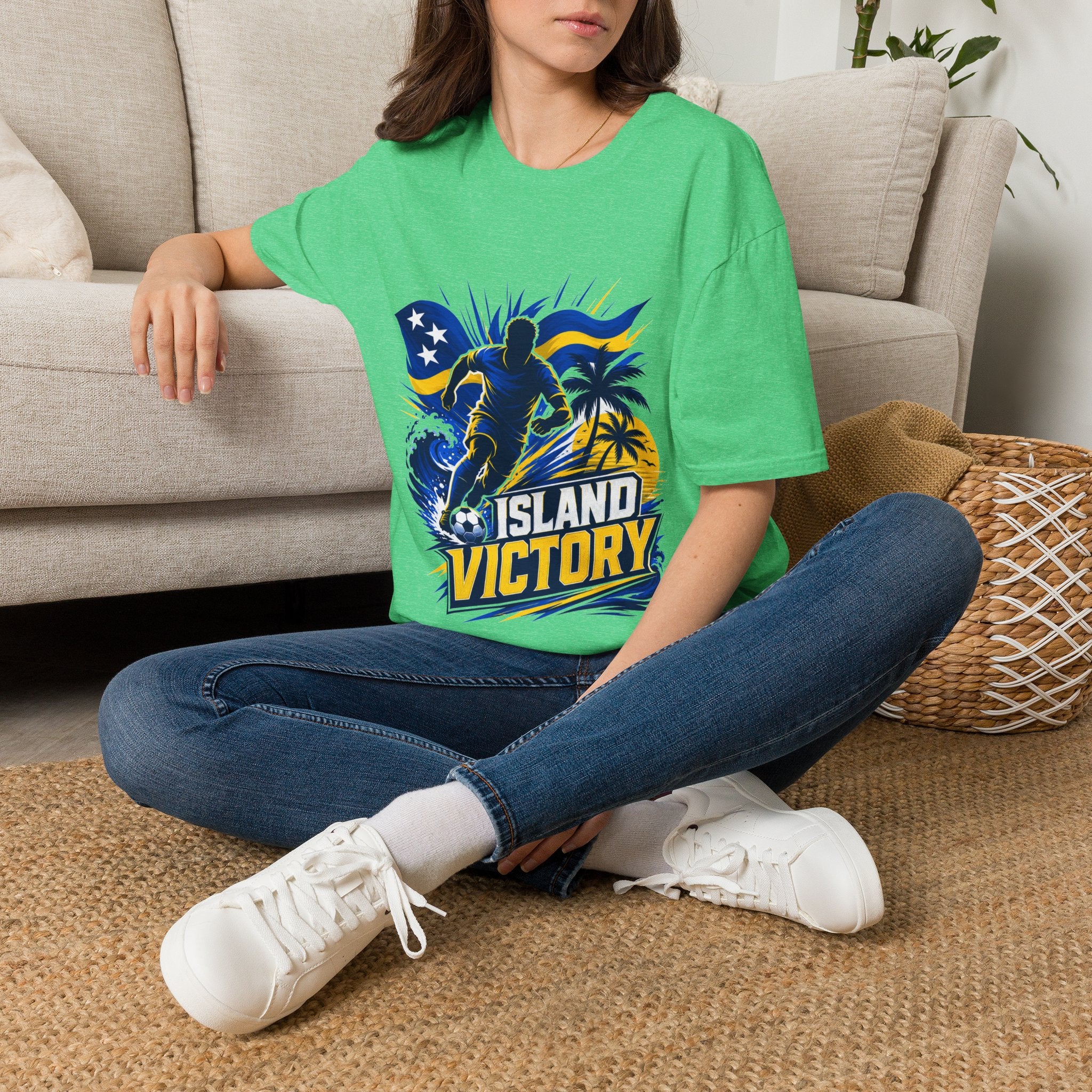 Curacao Island Victory T-Shirt — Tropical Surf Soccer Graphic Tee