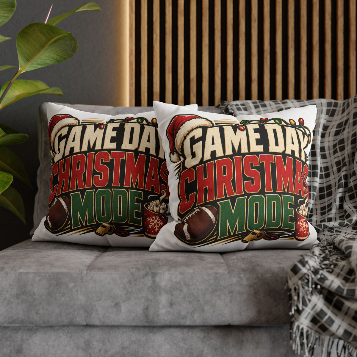 Game Day Christmas Mode Pillowcase Modern Day Christmas