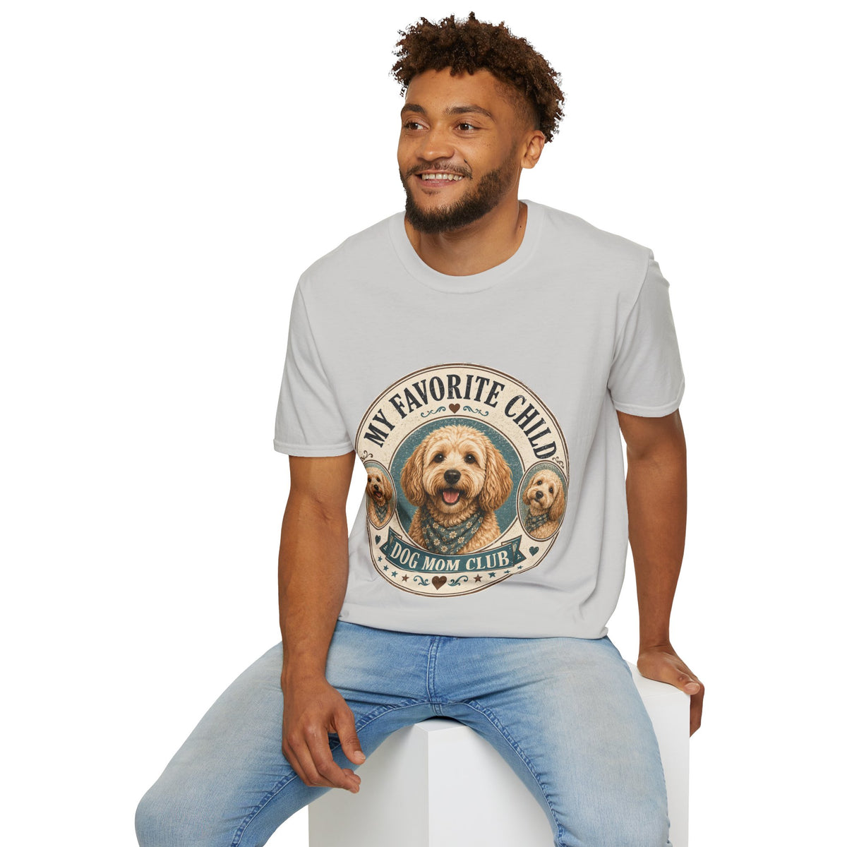 Dog Mom T-Shirt — "My Favorite Child" Cute Goldendoodle Graphic Tee