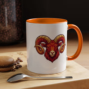 Aries Ram Accent Coffee Mug — Zodiac Goat Horoscope Gift