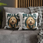 Milo 'The Good Boy Issue' Decorative Pillowcase – Personalized Dog Portrait Accent Pillowcase Milo Bailey Dog Dad Mom