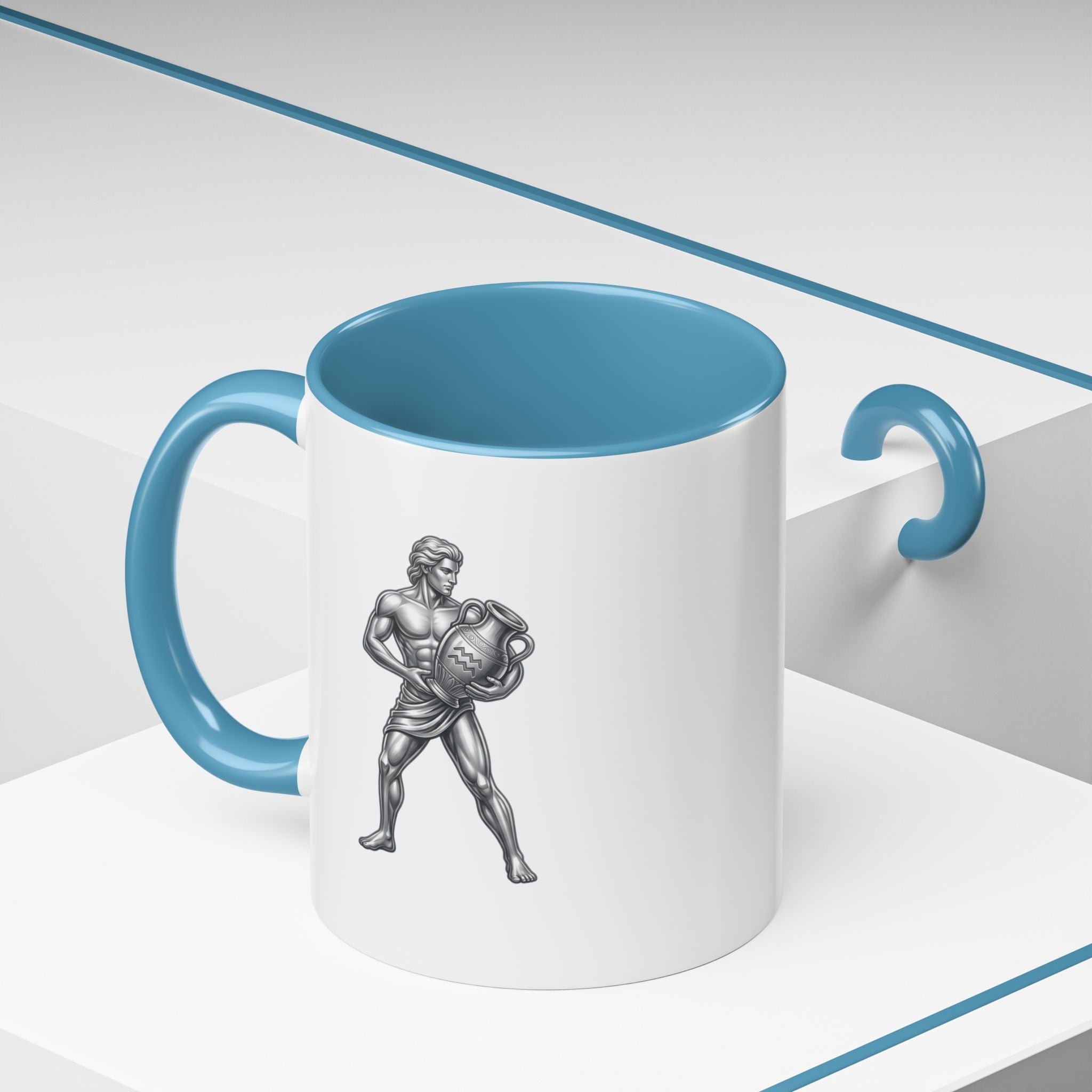 Aquarius Zodiac Accent Coffee Mug – Astrology Sign Gift