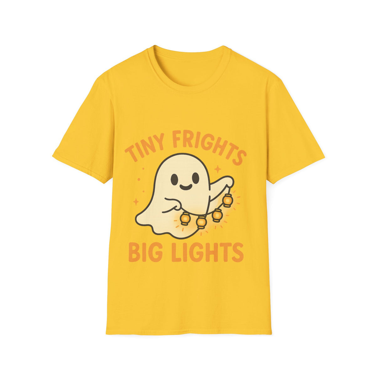 "Tiny Frights Big Lights" Cute Ghost Tee | Spooky Season Halloween T-Shirt - Trending Now - September 2026
