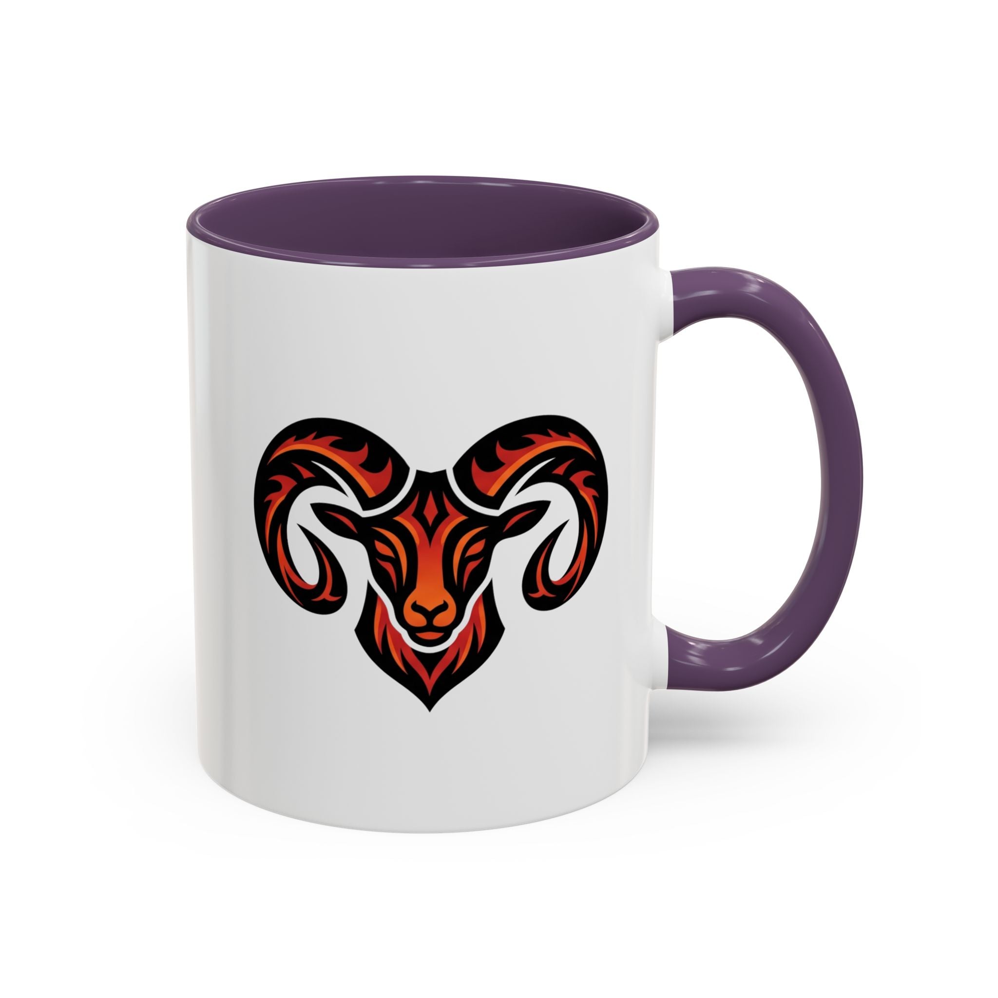 Ram Head Coffee Mug — Bold Tribal Goat Design Accent Mug
