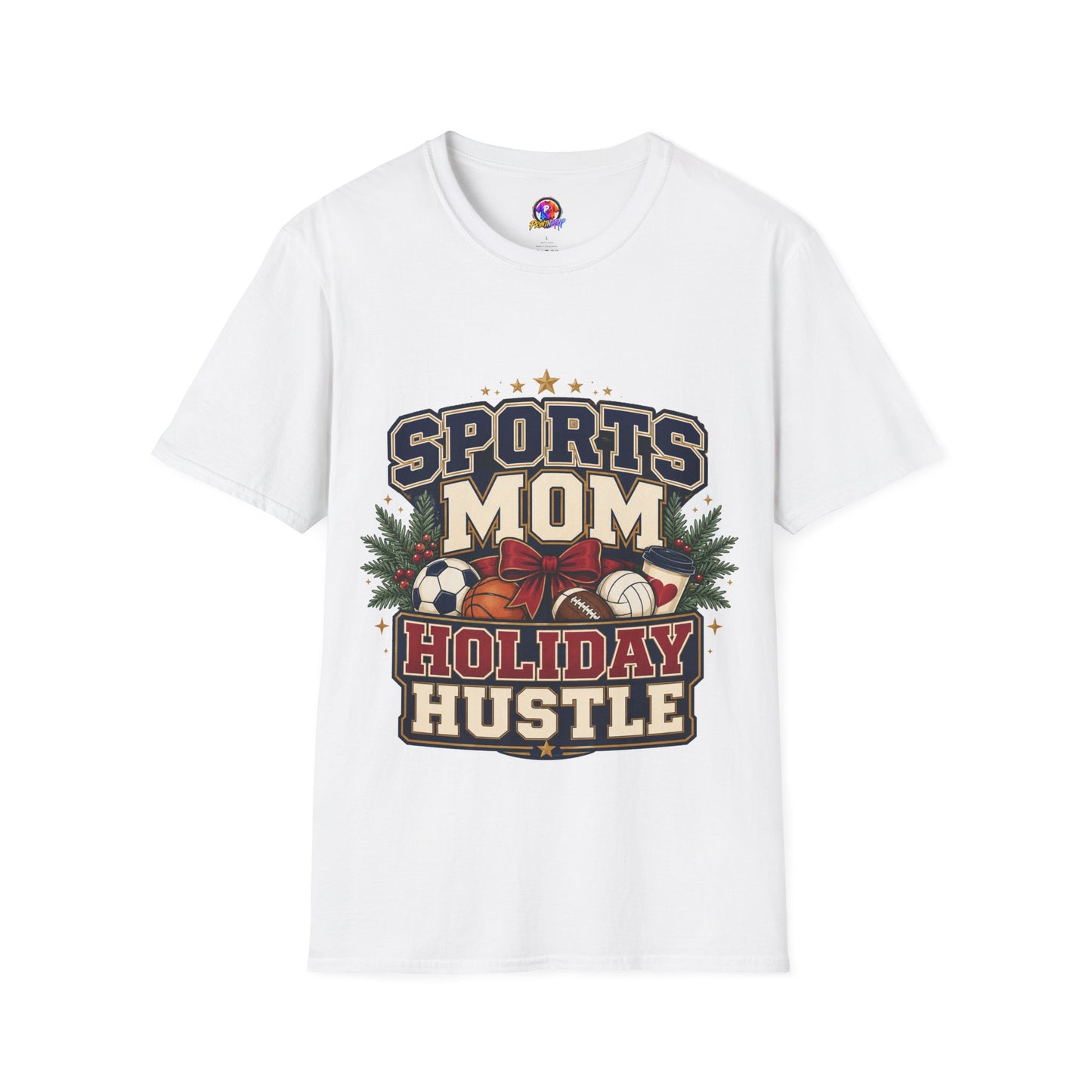 Sports Mom T‑Shirt — "Holiday Hustle" Athletic Mom Tee