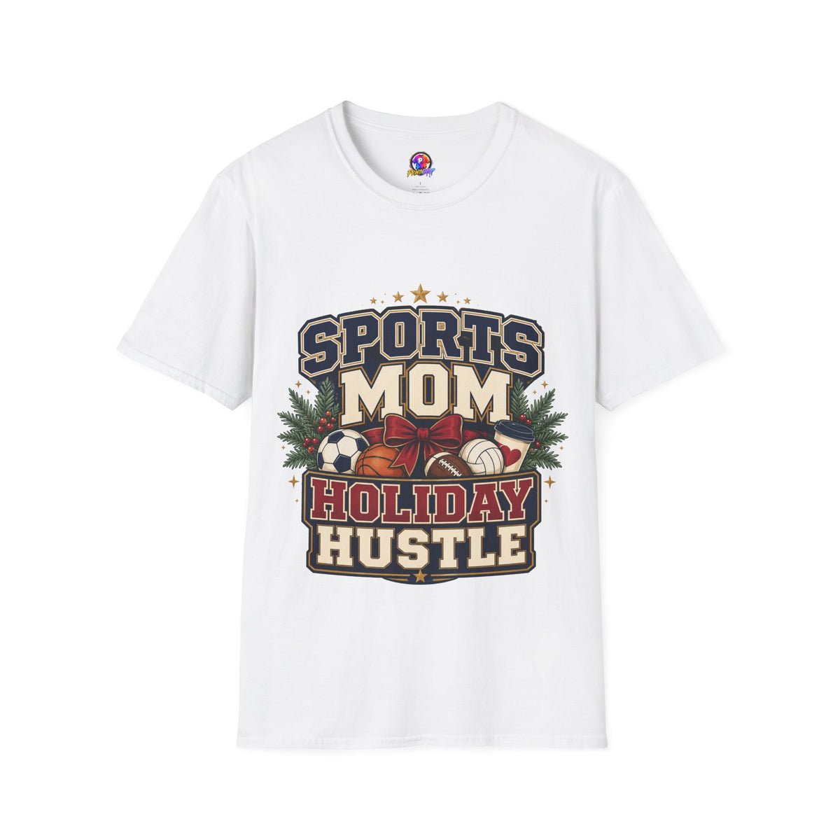 Sports Mom T‑Shirt — "Holiday Hustle" Athletic Mom Tee