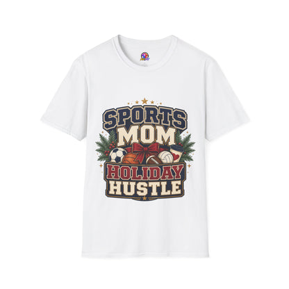 Sports Mom T‑Shirt — "Holiday Hustle" Athletic Mom Tee