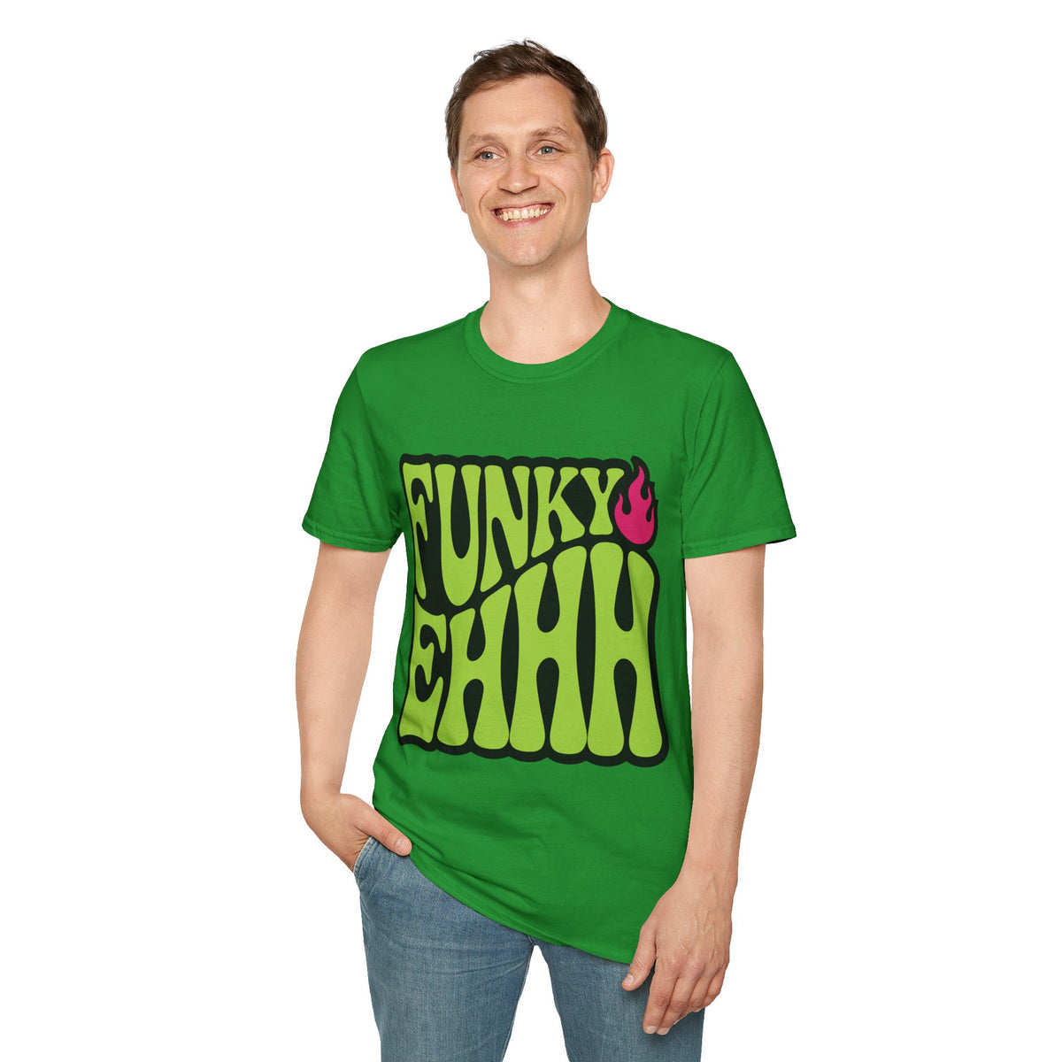 Funky Chili T-Shirt — Retro Psychedelic Green Flame Graphic Tee - Trending Now - August 2026