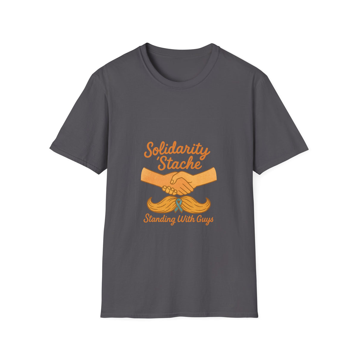 T-Shirt — Solidarity Stache Orange Mustache Graphic (Movember Support) - Trending Now - October 2026
