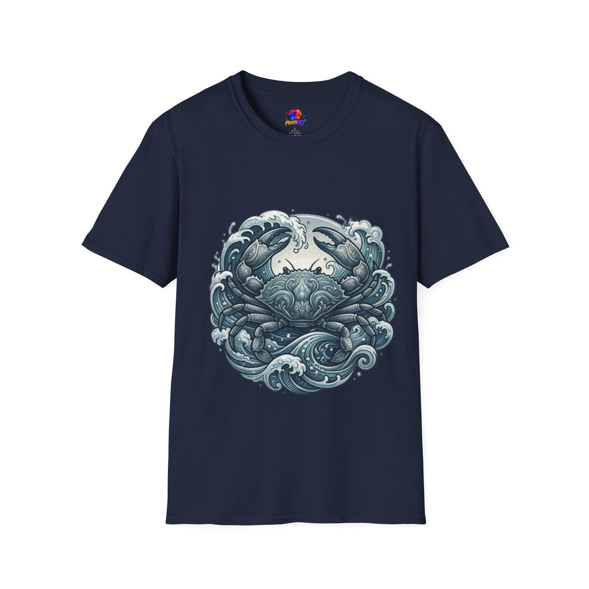 Cancer Zodiac Crab & Waves T-Shirt — Nautical Ocean Art Tee