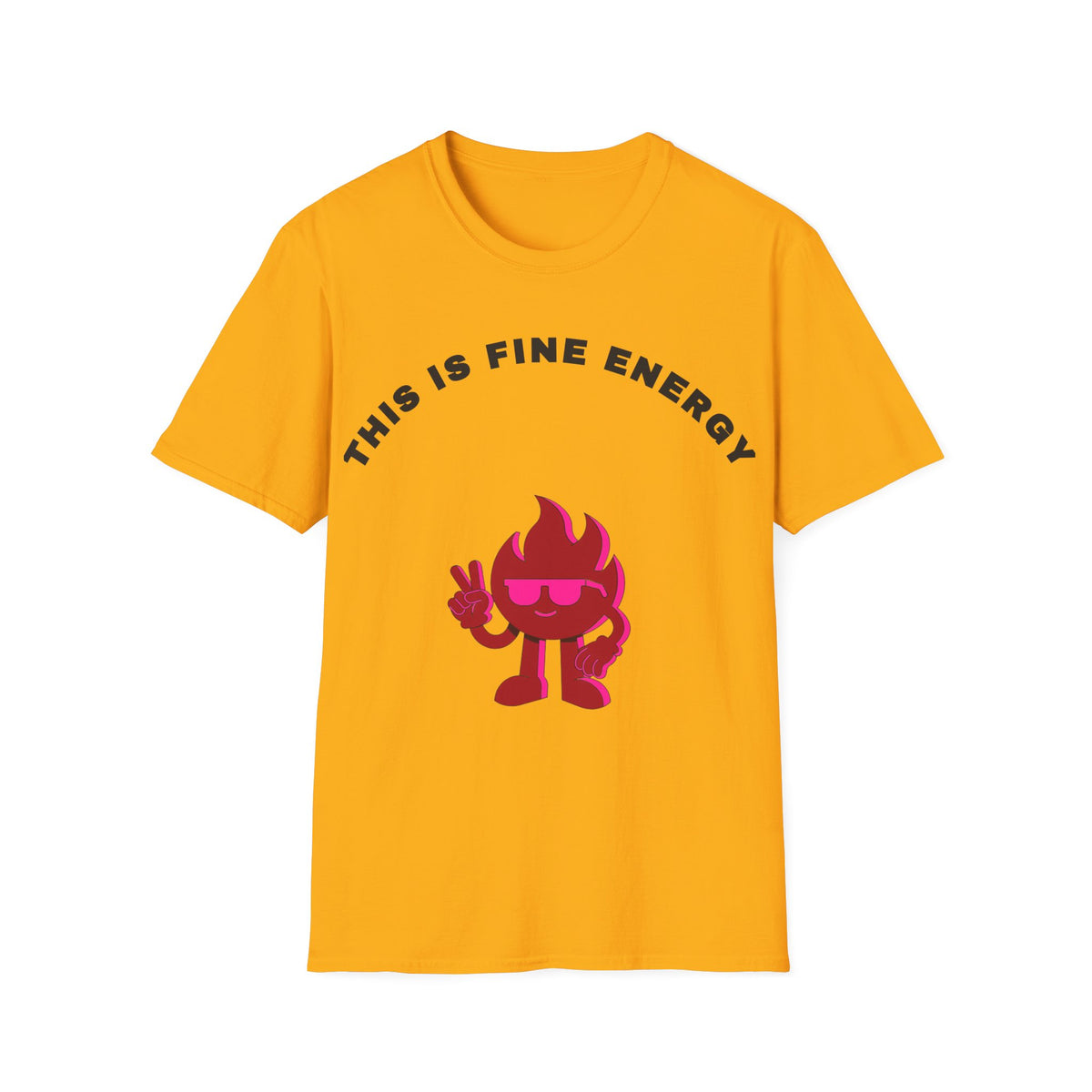 This Is Fine Energy T‑Shirt — Cute Fire Character Graphic Tee - Trending Now - September 2026