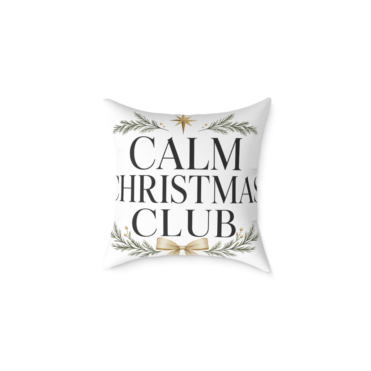 Christmas Calm Christmas Club Holiday Throw Pillow