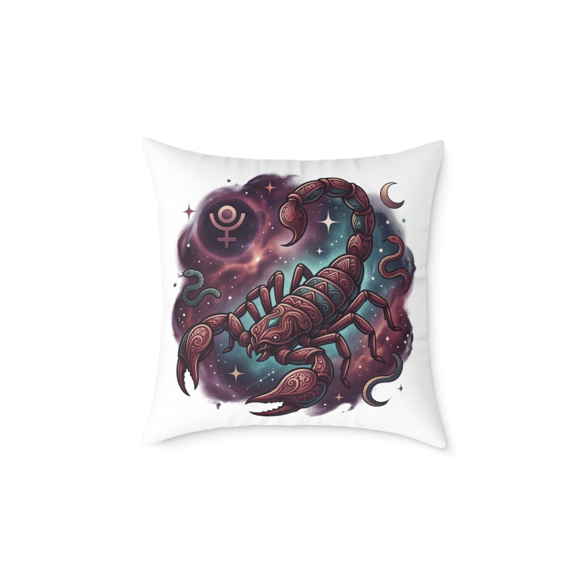 Scorpio Zodiac Astrological Square Poly Canvas Pillow